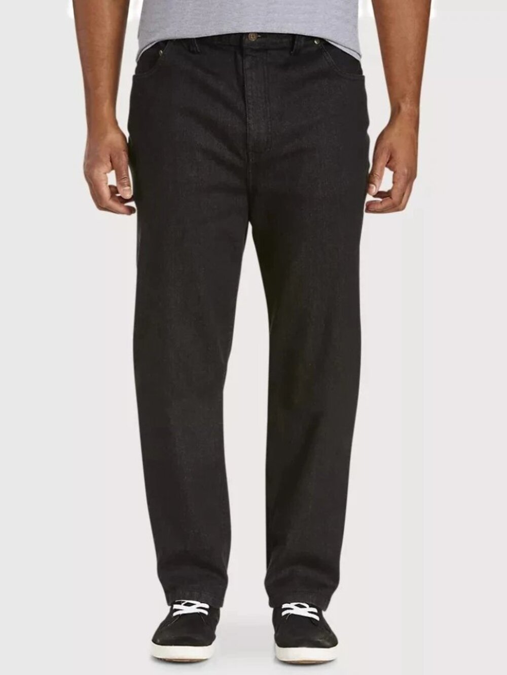 Harbor Bay by DXL Big and Tall Continuous Comfort Stretch Jeans Black 52/30